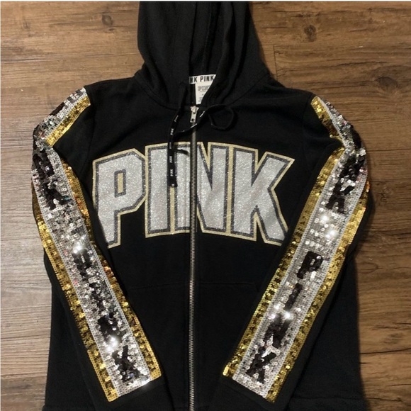 VS PINK BLING HOODIE AND YOGA LEGGINGS OUTFIT L - Picture 5 of 9